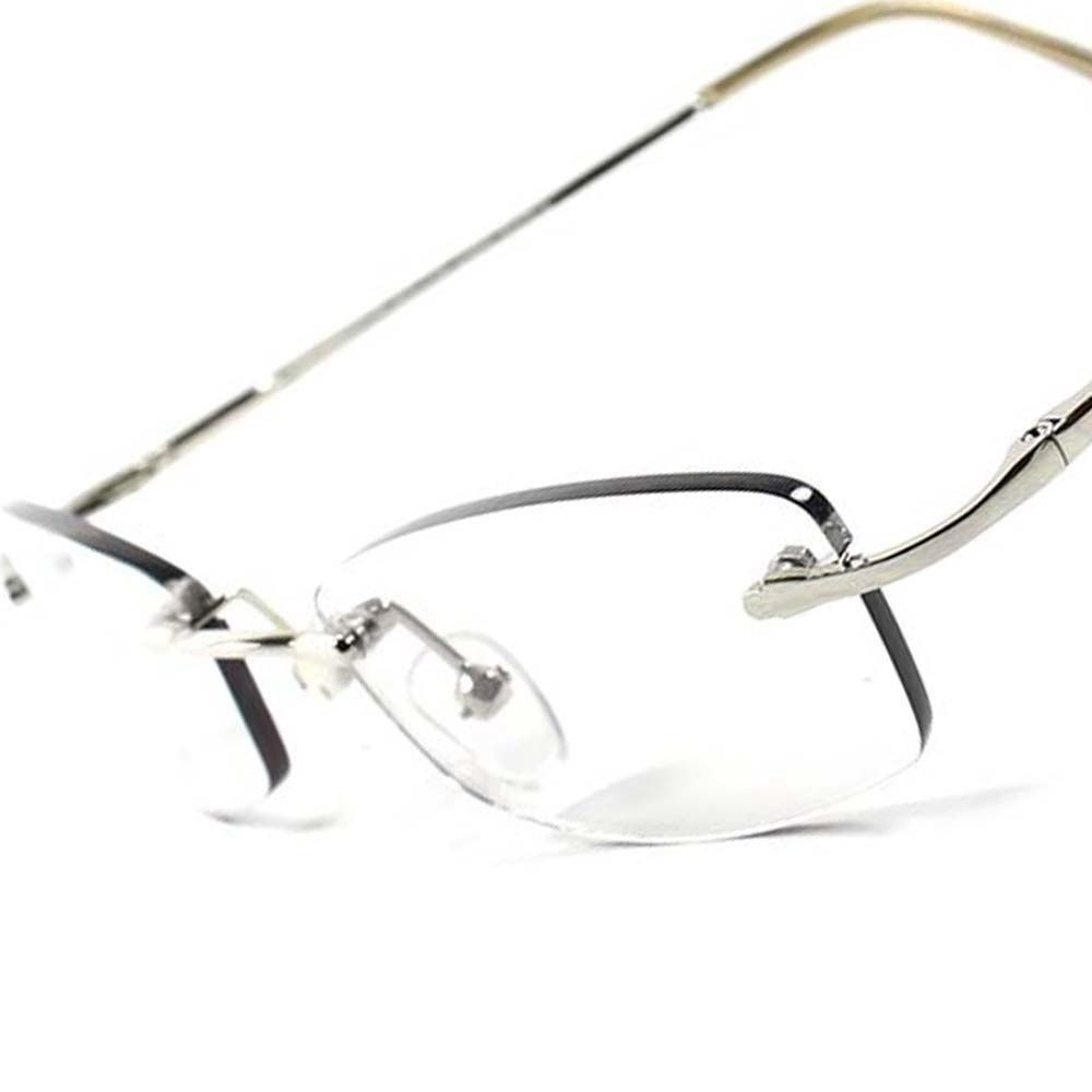 Very Light Tint Modern Stylish Sexy Rectangle Mens Womens Frameless Sun Glasses